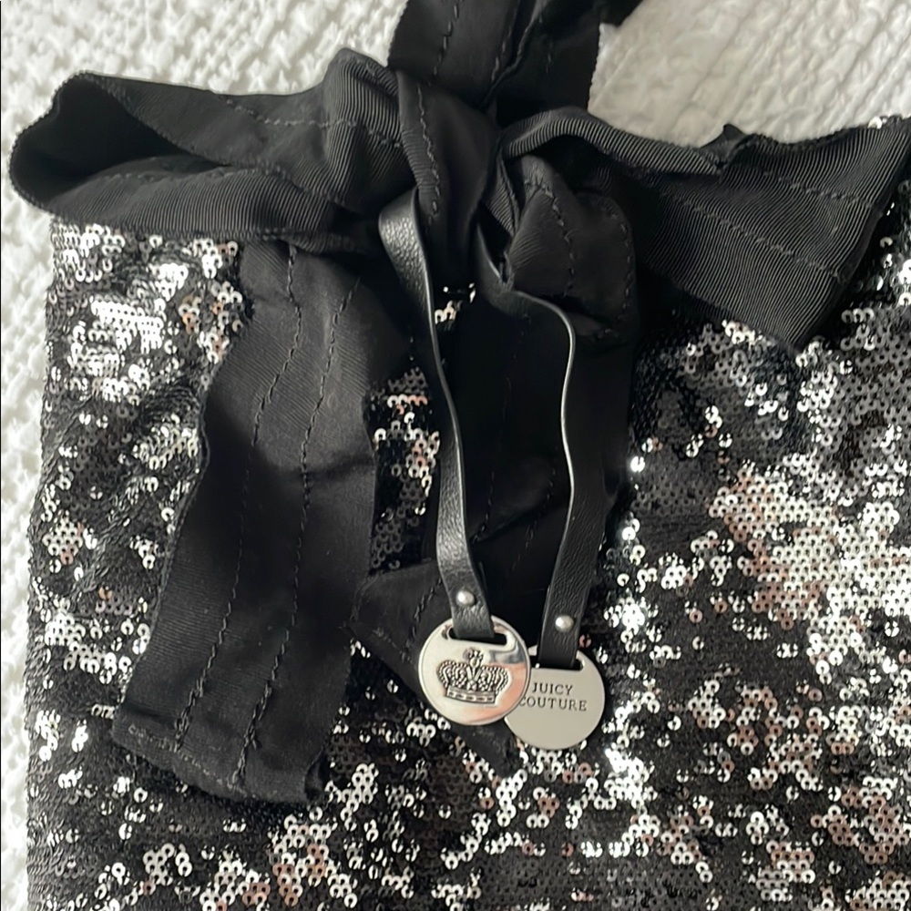 Juicy Couture Black Sequin Tote Bag - Picture 3 of 8